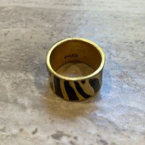 Foxy - Zebra pattered ring.